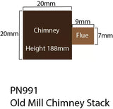 Metcalfe PN991 N Gauge Old Mill Chimney Stack Card Kit