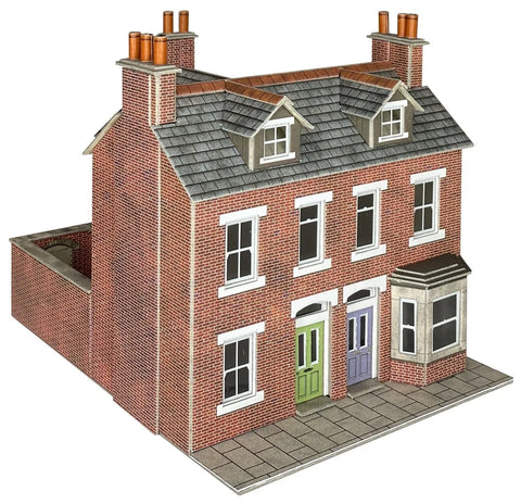Metcalfe PO300 OO/HO Gauge Terraced Houses (Brick) Card Kit