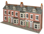 Metcalfe PO302 OO/HO Gauge Low Relief Terraced House Fronts (Brick) Card Kit