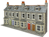 Metcalfe PO303 OO/HO Gauge Low Relief Terraced House Fronts (Stone) Card Kit