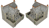 Metcalfe PO305 OO/HO Gauge Low Relief Terraced House Backs (Stone) Card Kit