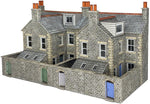Metcalfe PO305 OO/HO Gauge Low Relief Terraced House Backs (Stone) Card Kit