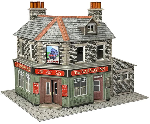 Metcalfe PO309 OO/HO Gauge Corner Shop or Pub (Stone) Card Kit