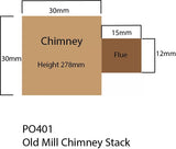 Metcalfe PO401 OO/HO Gauge Old Mill Chimney Stack Card Kit