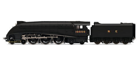 Hornby R30124 OO Gauge LNER, W1 Class 'Hush Hush' Streamlined, 4-6-4, 10000 - Era 3