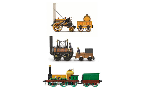 Hornby R30445 OO Gauge Birth of the Railways 200th Anniversary Train Pack - Locomotion Rocket Lion