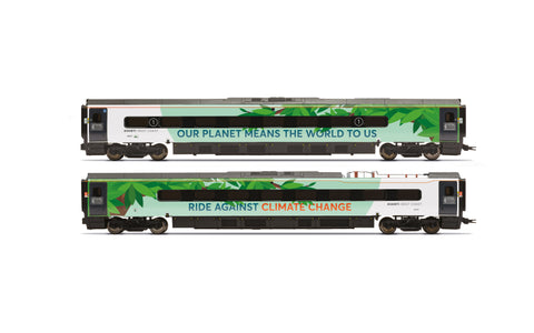 Hornby R40451 OO Gauge Avanti West Coast Class 390 Climate change livery Coach pack 1 69421 + 65321