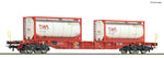 Roco 6600077 HO Gauge OBB/RCW Sgnss Bogie Flat Wagon w/2xTWS Container Load VI
