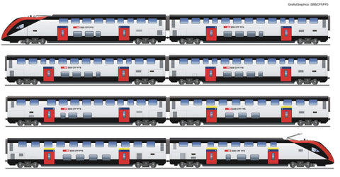 Roco 7700007 HO Gauge SBB RABe502 8 Car EMU VI