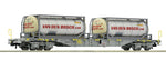 Roco 77347 HO Gauge PKP Sgns Bogie Flat Wagon w/Van den Bosch Container Load V
