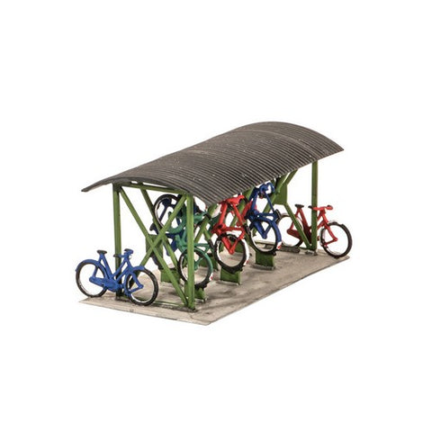 Wills SS23 OO Gauge Bicycle Shed with Bicycles Kit