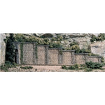 Woodland Scenics C1159 N Gauge Cut Stone Retaining Wall Concrete (x6)