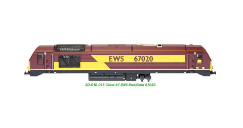 Dapol 2D-010-015D N Gauge Class 67 020 EWS Red/Gold (DCC-Fitted)