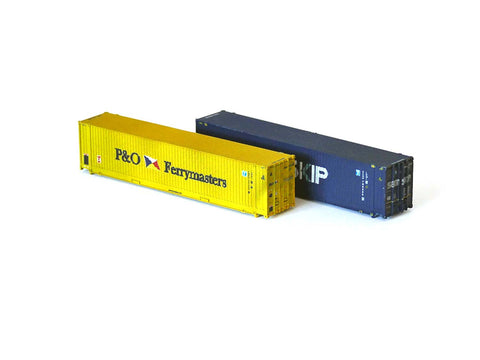Dapol 2F-028-020 N Gauge 45ft Hi-Cube Container Pack (2) P&O/Samskip (Weathered)