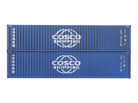 Dapol 4F-028-167 OO Gauge 40ft Container Set (2) Cosco Shipping Weathered
