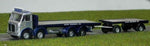 B-T Models DA98 1:76/OO Gauge AEC Mammoth Major 4 Axle Lorry & Trailer Silver Roadways