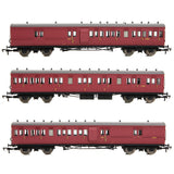 EFE Rail E86014 OO Gauge LSWR Cross Country 3-Coach Pack BR Crimson,Hampshire Models 