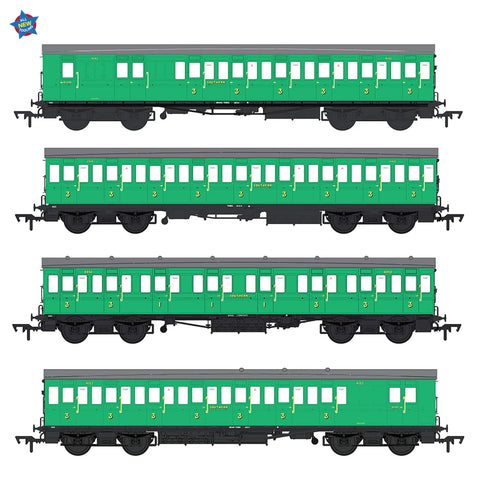 EFE Rail E86022 OO Gauge LBSCR 54ft 'Isle of Wight' 4-Coach Pack SR Malachite Green
