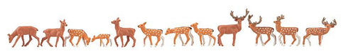 Faller 151906 HO/OO Gauge Red Deer (12) Figure Set
