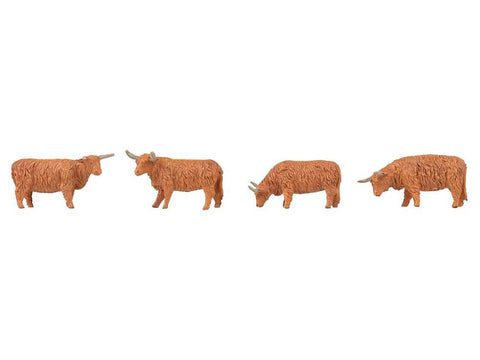 Faller 151926 HO/OO Gauge Highland Cattle Figure Set