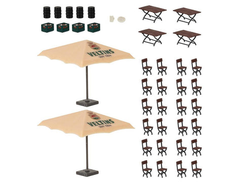 Faller 180437 HO/OO Gauge Veltins Beer Garden Set Kit IV