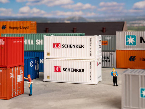 Faller 182053 HO Gauge 20' Container Kit Set (2) DB Schenker