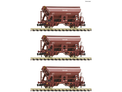 Fleischmann 6660071 N Gauge DR Tdgs Swivel Roof Hopper Wagon Set (3) IV
