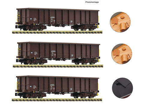 Fleischmann 6660074 N Gauge OBB Eanos Gondola Set (3) VI
