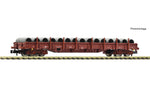 Fleischmann 6660078 N Gauge CD Res Low Sided Bogie Stake Wagon w/Wire Reel Load V