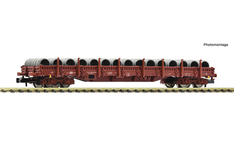 Fleischmann 6660078 N Gauge CD Res Low Sided Bogie Stake Wagon w/Wire Reel Load V