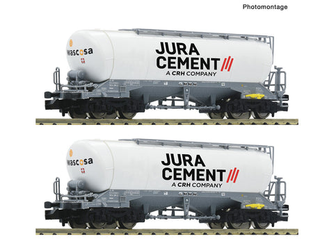 Fleischmann 6660090 N Gauge Wascosa/Jura Cement Uacns Bogie Silo Wagon Set (2) VI