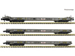 Fleischmann 6660093 N Gauge Hupac Rollende Autobahn Bogie Flat Wagon Set (3) V