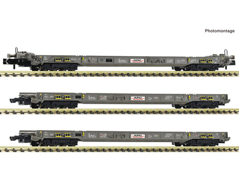Fleischmann 6660093 N Gauge Hupac Rollende Autobahn Bogie Flat Wagon Set (3) V