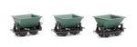 Peco GR-333 OO-9 Gauge Hudson Rugga V Skip Wagon Set of 3 (Green)