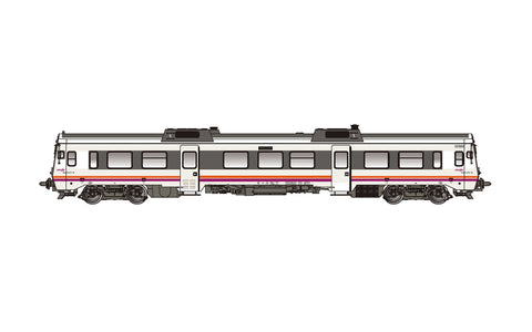 Electrotren HE2505 HO Gauge RENFE 9-596-006-7 Tamagotchi White Diesel Railcar V