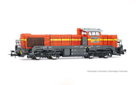 Jouef HJ2472 HO Gauge Millet Rail DE18 Diesel Locomotive Orange/Grey VI