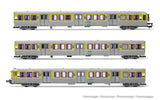 Jouef HJ4186 HO Gauge SNCF RIO78 (ex NPDC) Coach Set Yellow/Silver (3) V