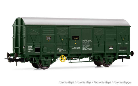 Jouef HJ6215 HO Gauge SNCF G4 2 Axle Covered Military Wagon Olive Green IV