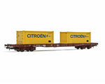 Jouef HJ6242 HO Gauge SNCF S70 Citroen 2x 20' Container Wagon IV