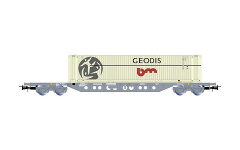 Jouef HJ6263 HO Gauge SNCF Sgnss Container Wagon w/45' GEODIS Container Load V