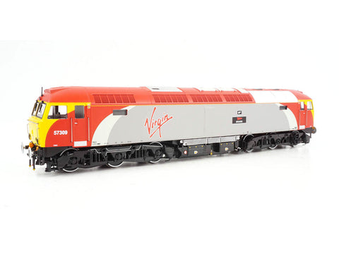 Heljan 5707 OO Gauge Class 57 309 'Brains' Virgin Trains Silver/Red