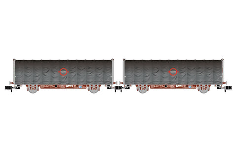 Arnold HN6695 N Gauge RENFE Transfesa Lis Tarpaulin Wagon Set (2) IV