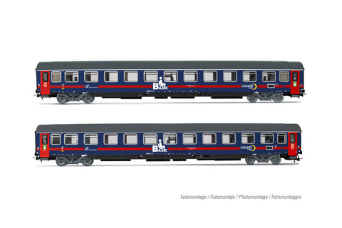 Rivarossi HR4357 HO Gauge FS UIC-Z1 Rebuilt IC Notte Basic 2nd Class Coach Set(2) VI