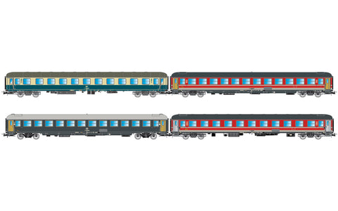 Rivarossi HR4375 HO Gauge FS/DB/NS Italien-Holland Express Coach Set (4) V