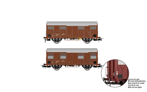 Rivarossi HR6645 HO Gauge FS Gs Wooden Wall Wagon Set (2) IV