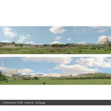 ID Backscenes 239B OO Gauge STANDARD 15" Industrial Backscene (2x 5'),Hampshire Models 