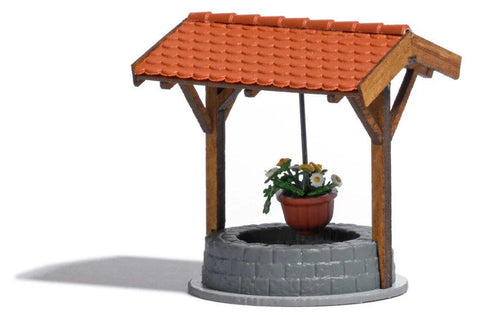 Busch 1524 HO/OO Gauge Old Well with Flower Pot Kit