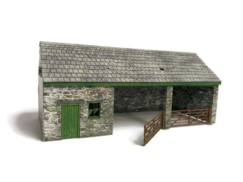 Scale Model Scenery KX064 OO Gauge Farm Machinery/Tractor Store Laser Cut Kit