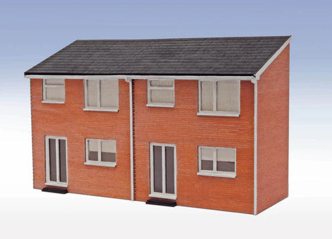 Peco LK213 OO Gauge 1960s Semi-Detached House Back Laser Cut Wood Kit