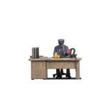 Noch 10220 HO/OO Gauge Railway Official at his Desk 3D Master Figure